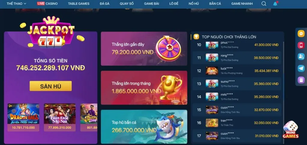 Giải đấu slot game với phần thưởng lớn
